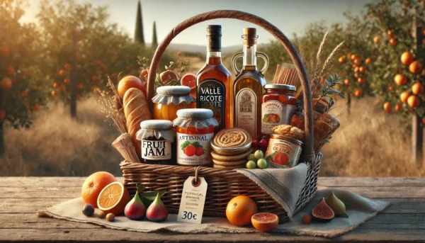 Cesta de productos típicos del Valle